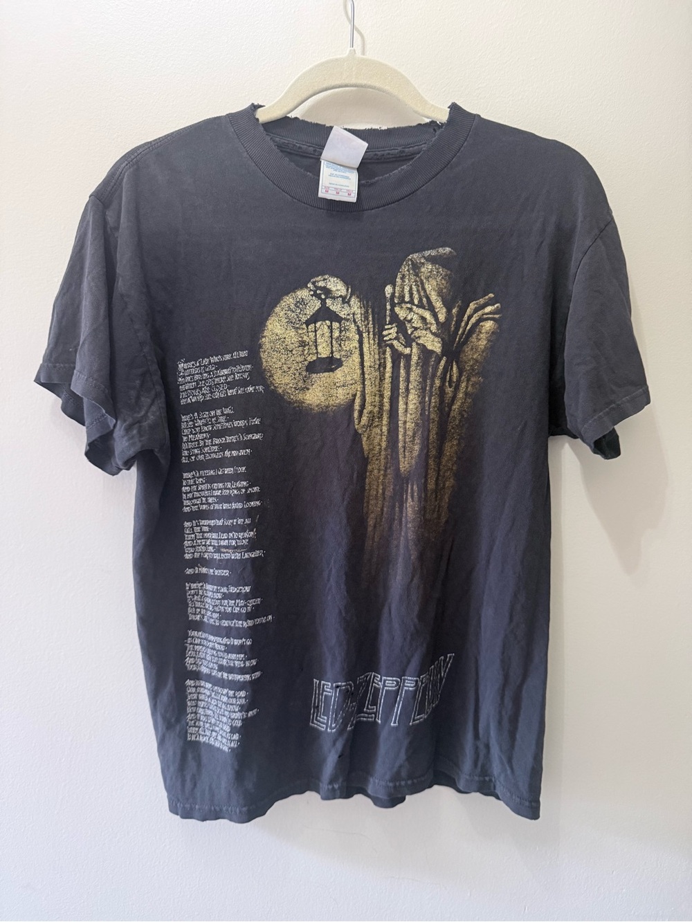 Vintage Led Zeppelin Stairway To Heaven Thrashed Distressed Band Rock N Roll T S